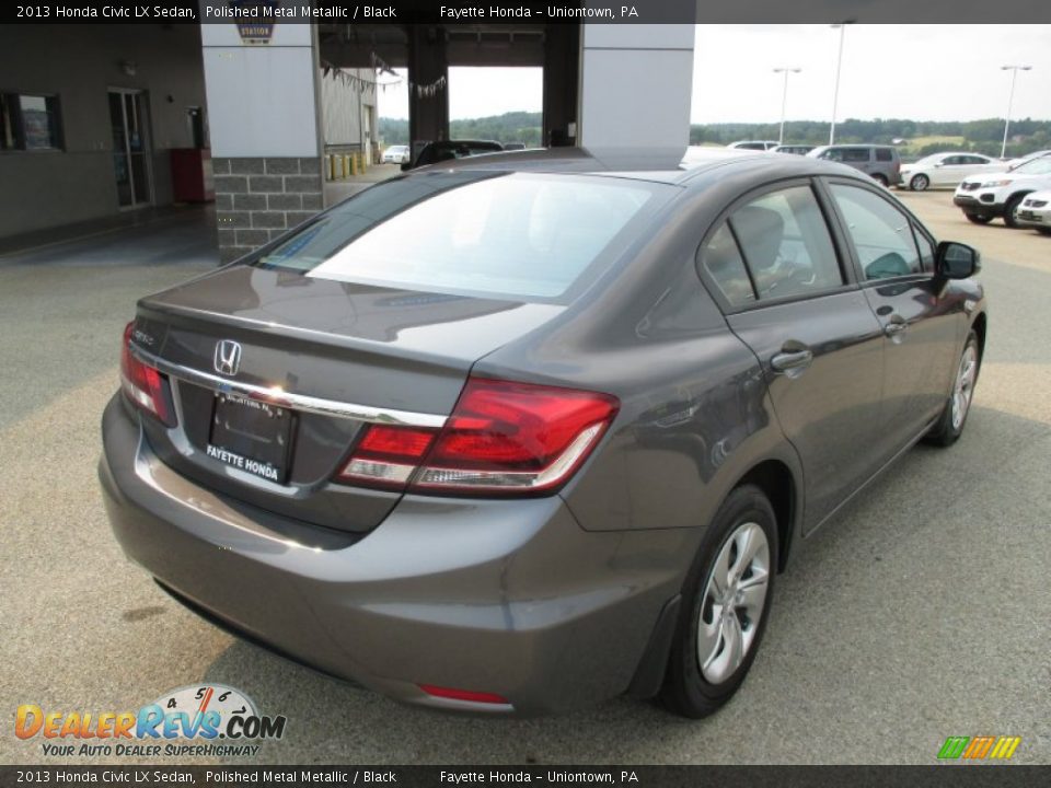 2013 Honda Civic LX Sedan Polished Metal Metallic / Black Photo #18