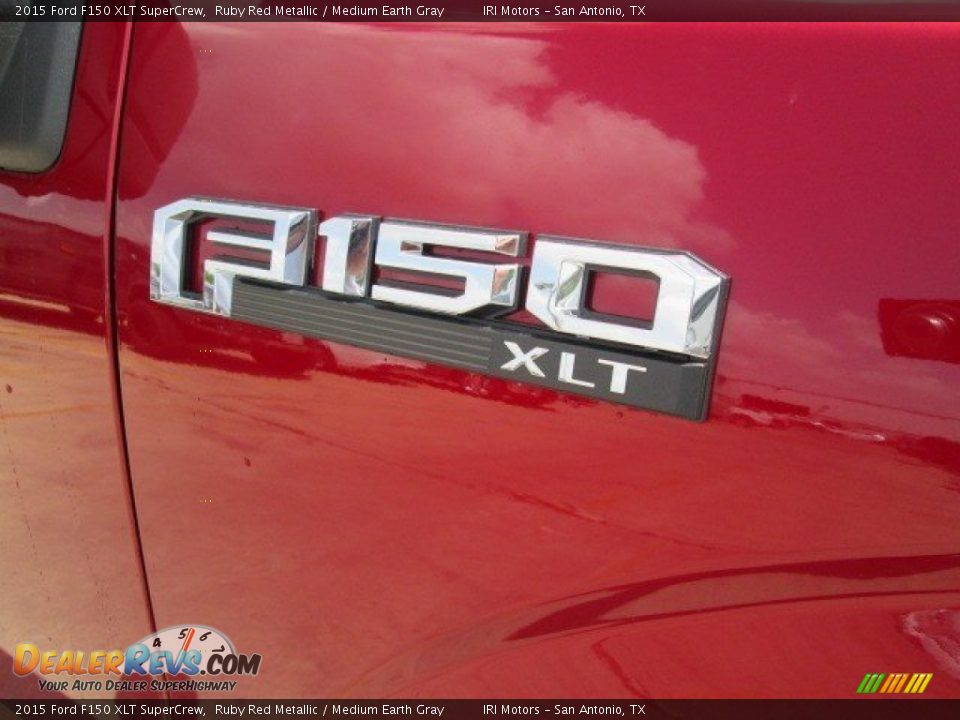 2015 Ford F150 XLT SuperCrew Ruby Red Metallic / Medium Earth Gray Photo #5