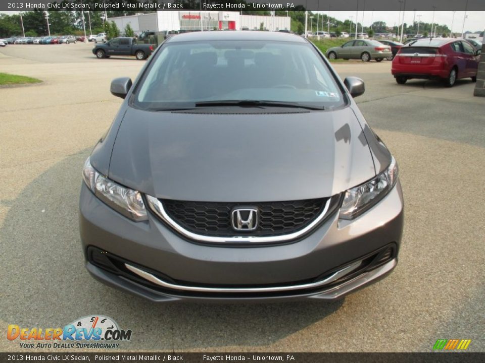 2013 Honda Civic LX Sedan Polished Metal Metallic / Black Photo #19