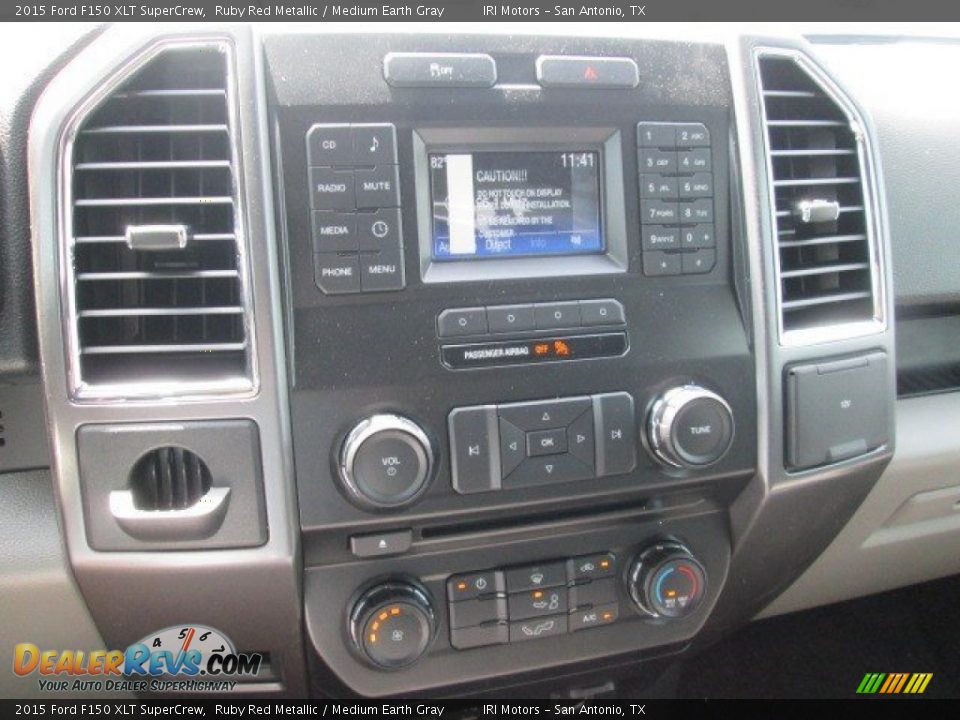 2015 Ford F150 XLT SuperCrew Ruby Red Metallic / Medium Earth Gray Photo #34