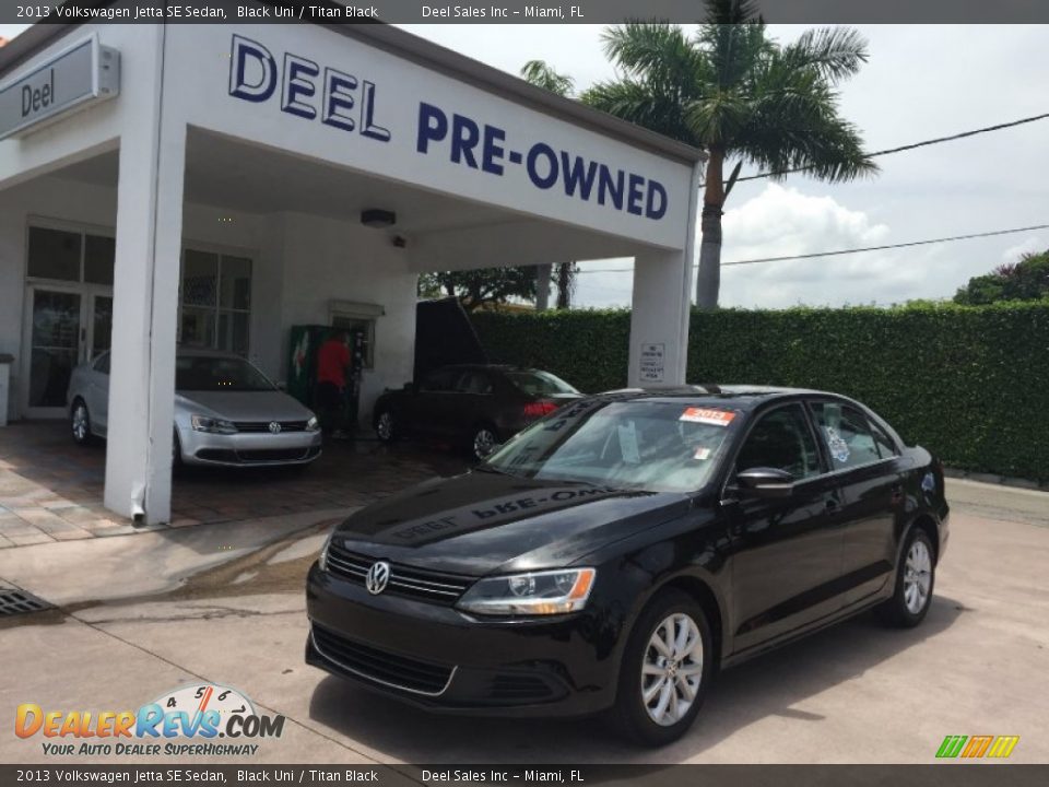 2013 Volkswagen Jetta SE Sedan Black Uni / Titan Black Photo #1