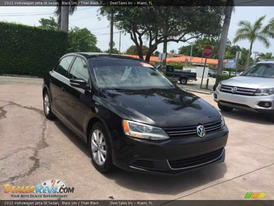 2013 Volkswagen Jetta SE Sedan Black Uni / Titan Black Photo #7
