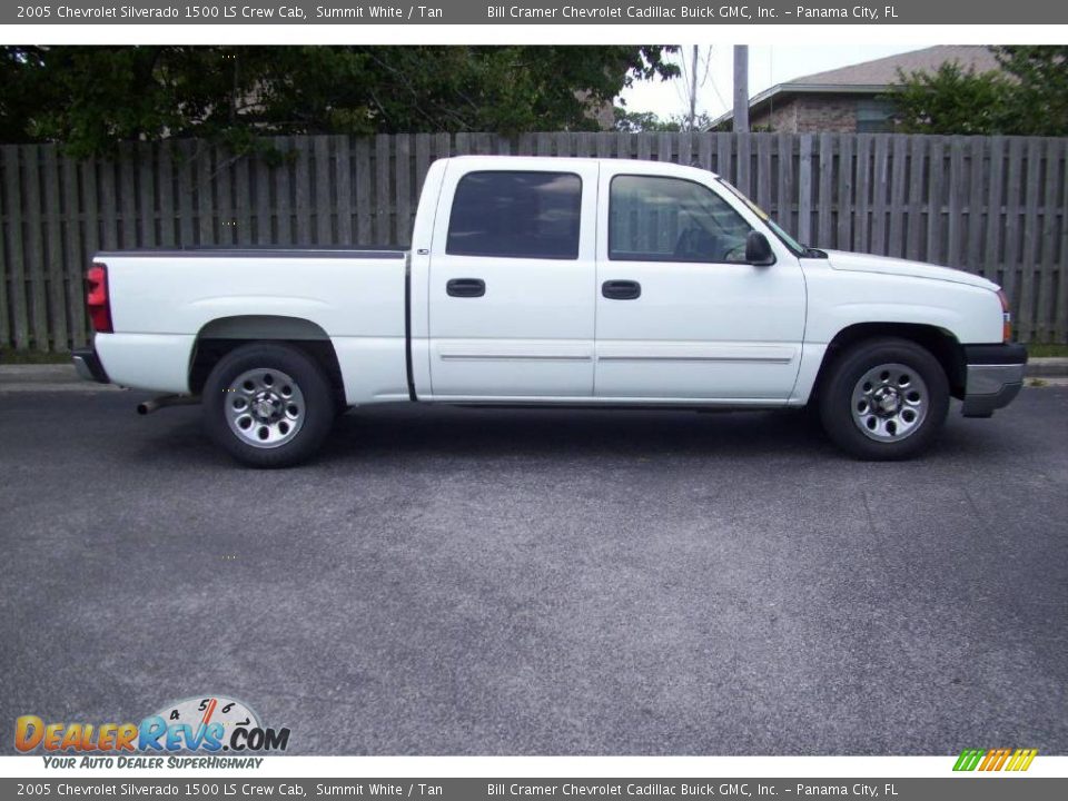 2005 Chevrolet Silverado 1500 LS Crew Cab Summit White / Tan Photo #1