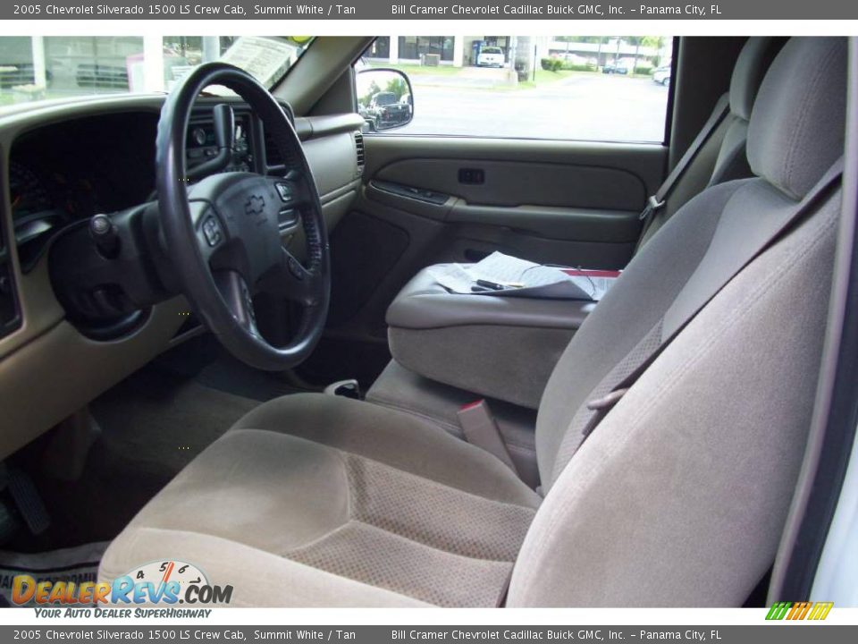 2005 Chevrolet Silverado 1500 LS Crew Cab Summit White / Tan Photo #6