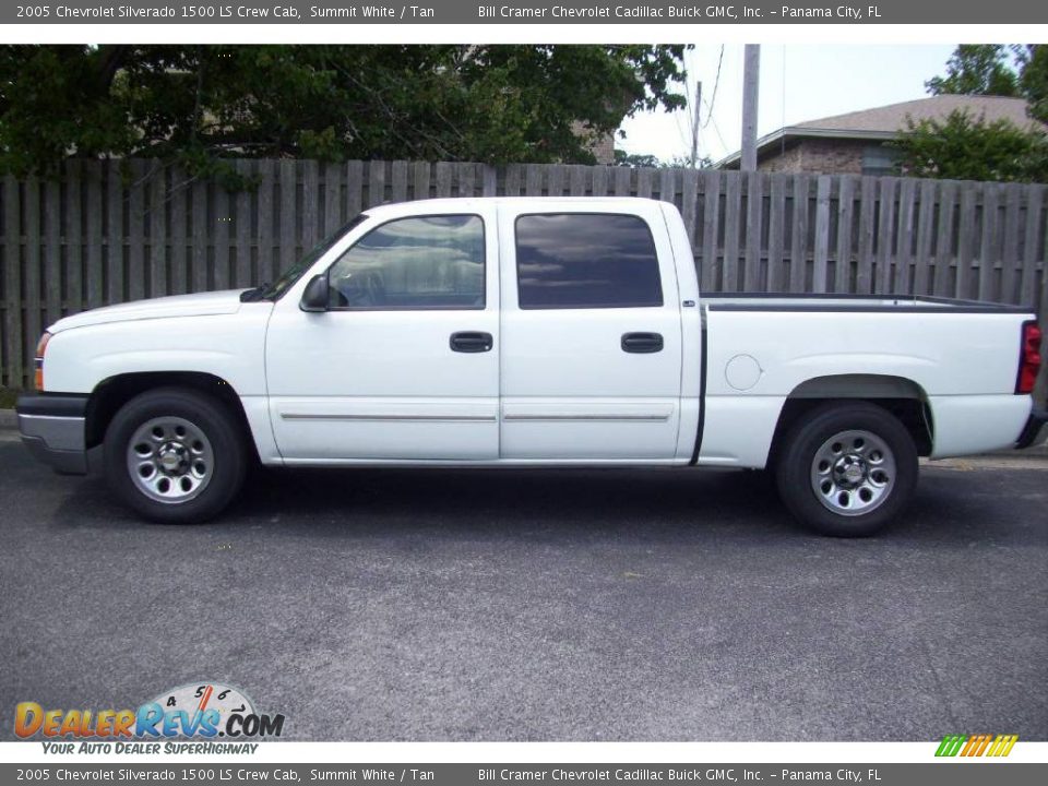 2005 Chevrolet Silverado 1500 LS Crew Cab Summit White / Tan Photo #7