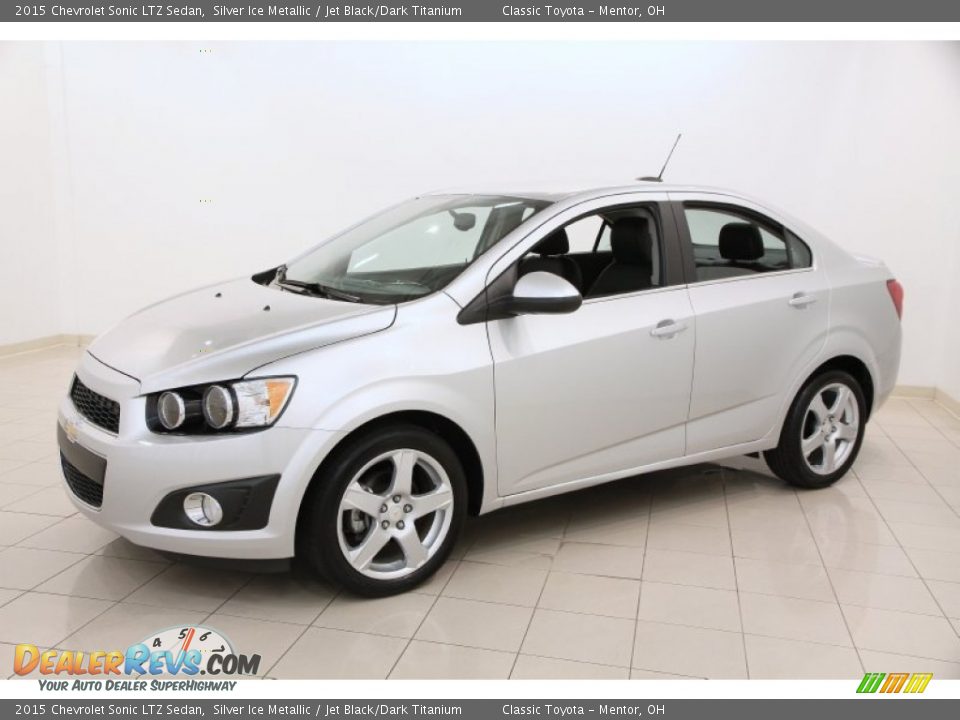 2015 Chevrolet Sonic LTZ Sedan Silver Ice Metallic / Jet Black/Dark Titanium Photo #3