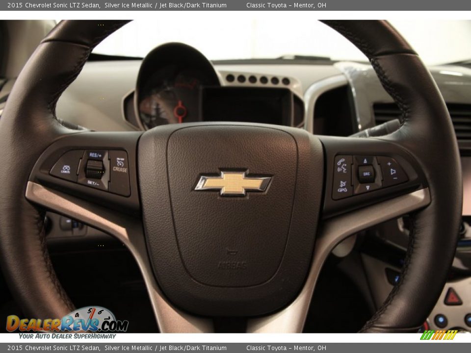 2015 Chevrolet Sonic LTZ Sedan Silver Ice Metallic / Jet Black/Dark Titanium Photo #6