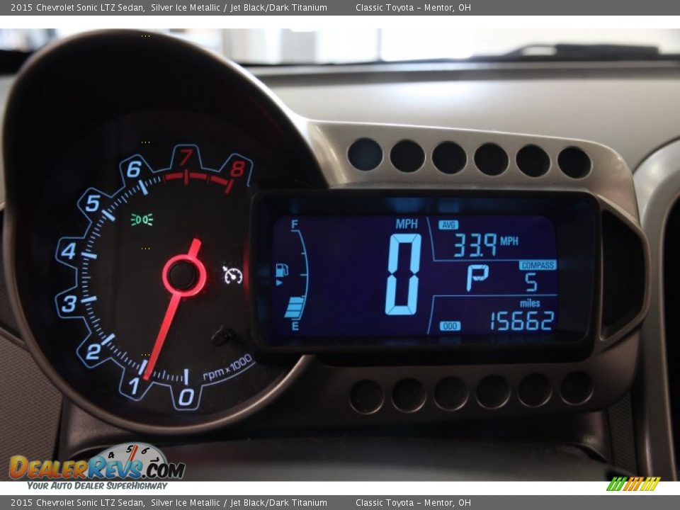 2015 Chevrolet Sonic LTZ Sedan Silver Ice Metallic / Jet Black/Dark Titanium Photo #7