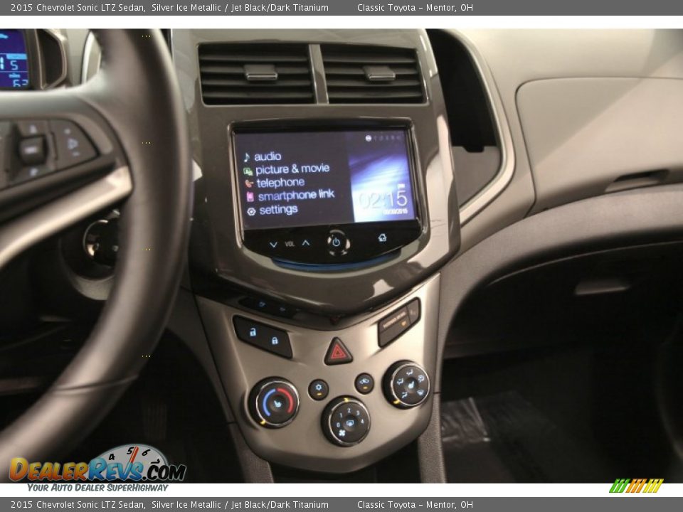 2015 Chevrolet Sonic LTZ Sedan Silver Ice Metallic / Jet Black/Dark Titanium Photo #8