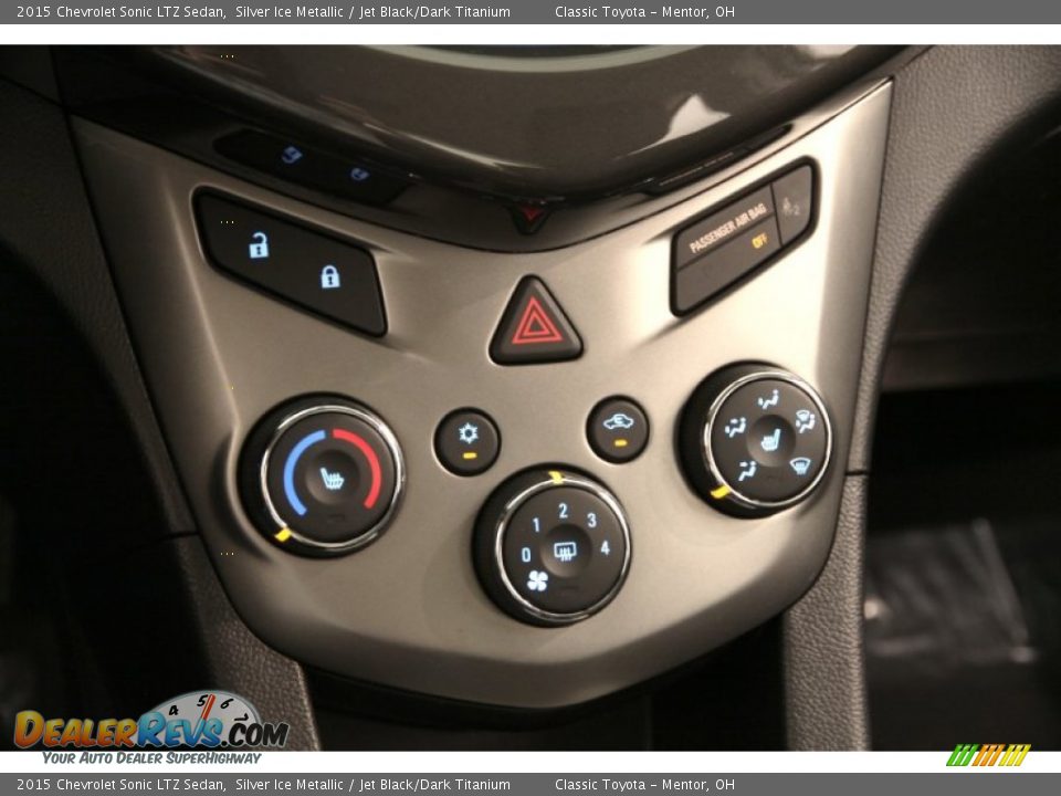 2015 Chevrolet Sonic LTZ Sedan Silver Ice Metallic / Jet Black/Dark Titanium Photo #9