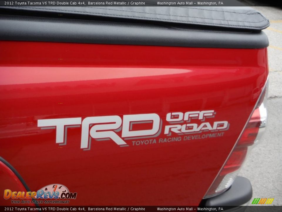 2012 Toyota Tacoma V6 TRD Double Cab 4x4 Barcelona Red Metallic / Graphite Photo #7