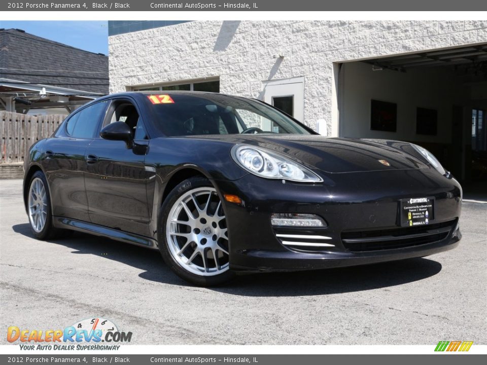 2012 Porsche Panamera 4 Black / Black Photo #1