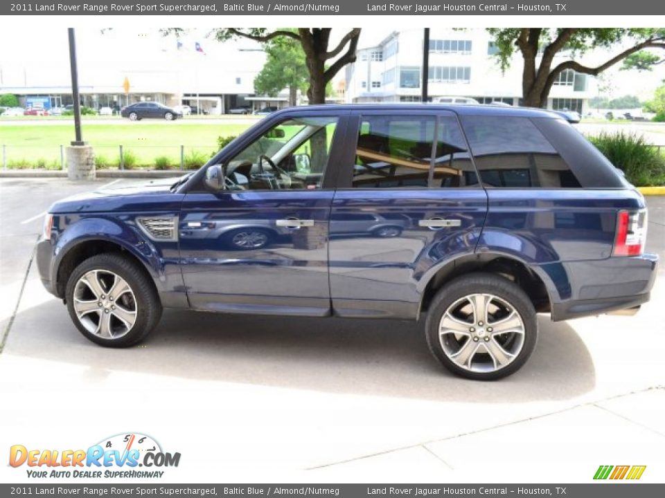 2011 Land Rover Range Rover Sport Supercharged Baltic Blue / Almond/Nutmeg Photo #8