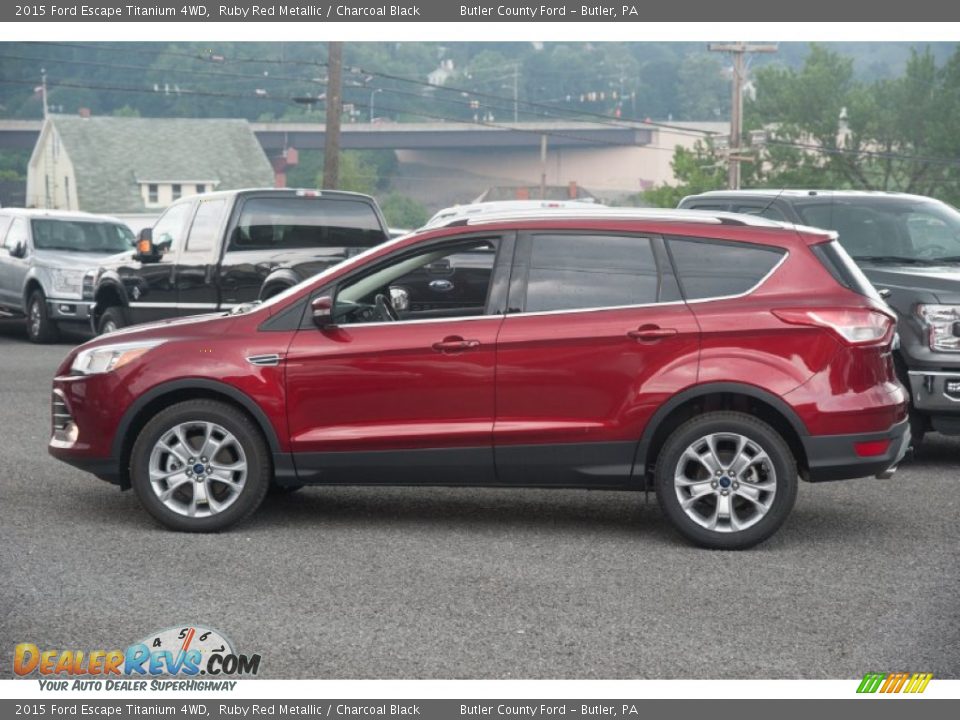 Ruby Red Metallic 2015 Ford Escape Titanium 4WD Photo #3