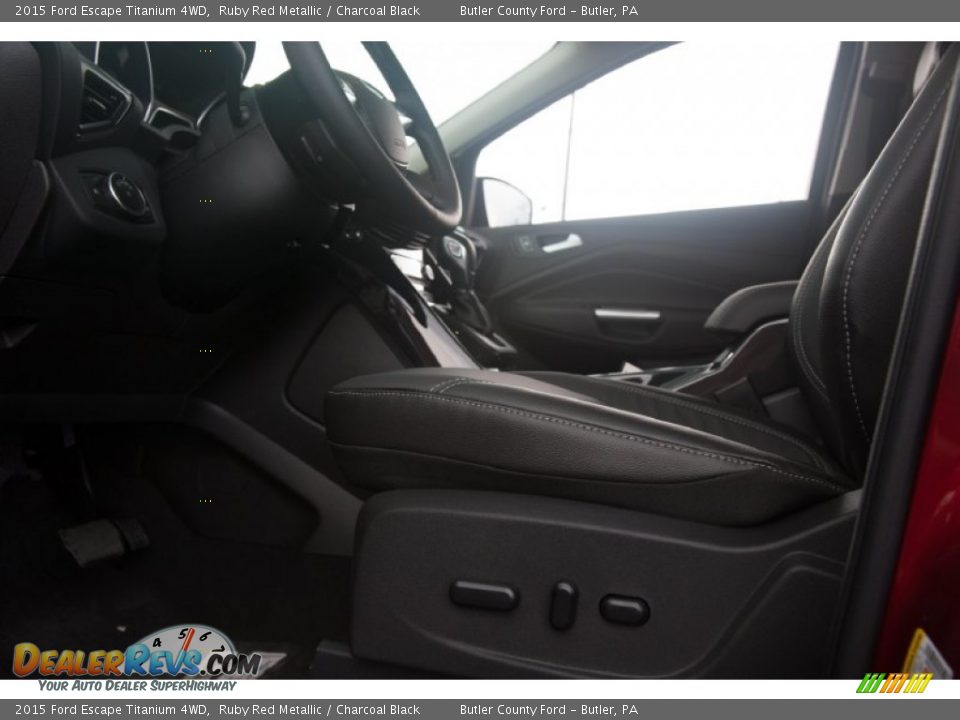 2015 Ford Escape Titanium 4WD Ruby Red Metallic / Charcoal Black Photo #6