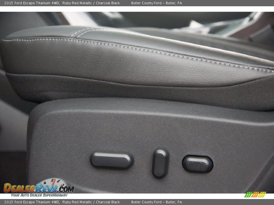 2015 Ford Escape Titanium 4WD Ruby Red Metallic / Charcoal Black Photo #7