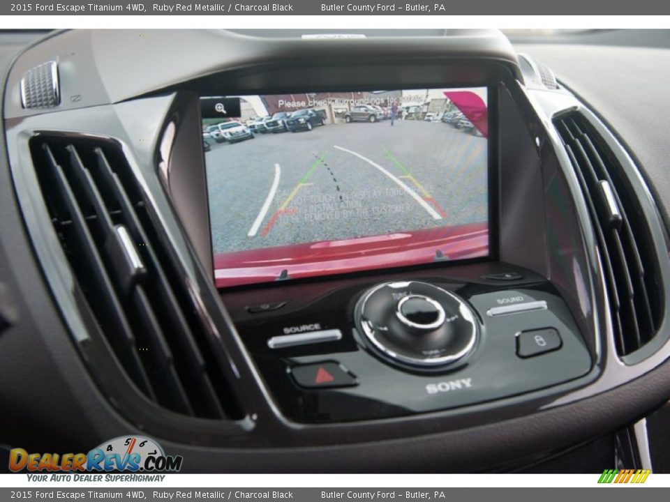 2015 Ford Escape Titanium 4WD Ruby Red Metallic / Charcoal Black Photo #14