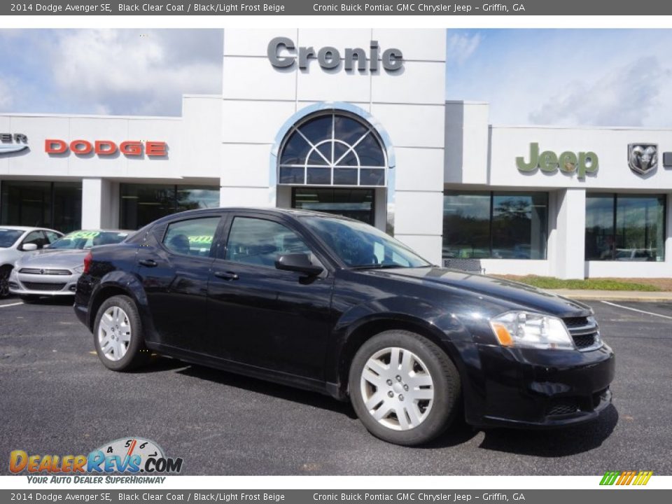 2014 Dodge Avenger SE Black Clear Coat / Black/Light Frost Beige Photo #1