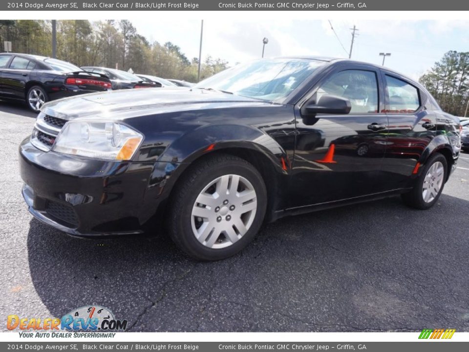 2014 Dodge Avenger SE Black Clear Coat / Black/Light Frost Beige Photo #3