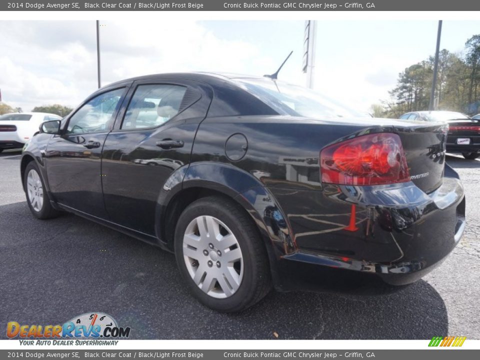 2014 Dodge Avenger SE Black Clear Coat / Black/Light Frost Beige Photo #5