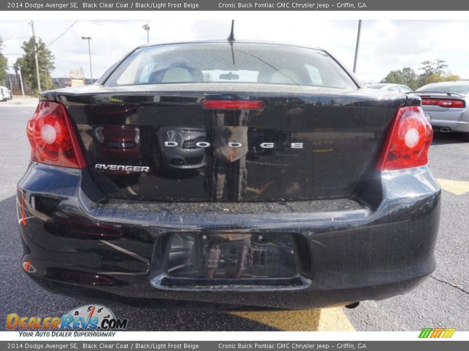 2014 Dodge Avenger SE Black Clear Coat / Black/Light Frost Beige Photo #6