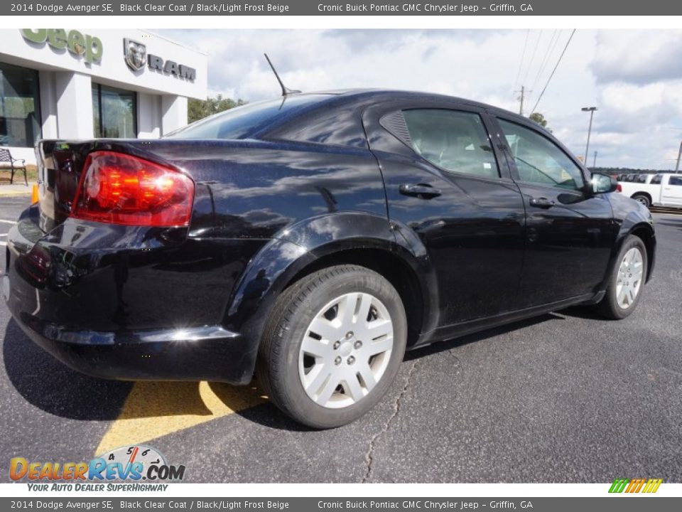 2014 Dodge Avenger SE Black Clear Coat / Black/Light Frost Beige Photo #7