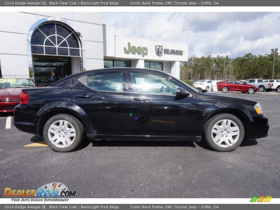 2014 Dodge Avenger SE Black Clear Coat / Black/Light Frost Beige Photo #8