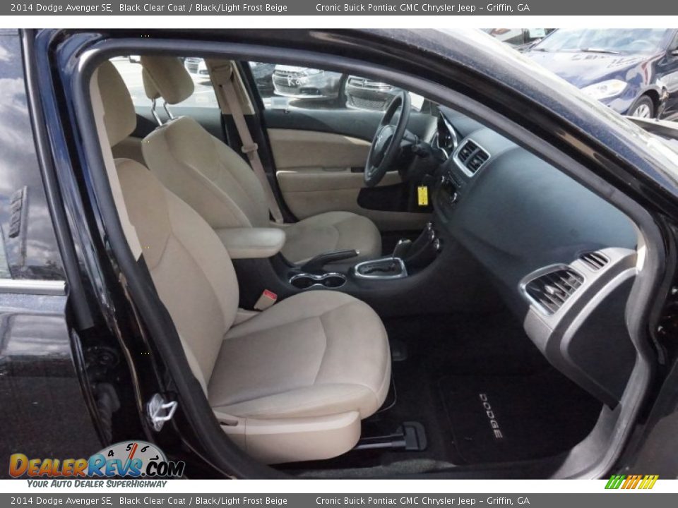 2014 Dodge Avenger SE Black Clear Coat / Black/Light Frost Beige Photo #14