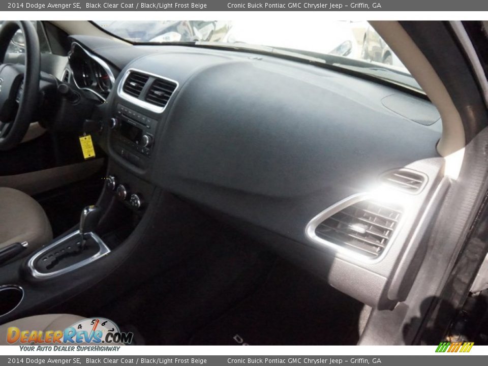 2014 Dodge Avenger SE Black Clear Coat / Black/Light Frost Beige Photo #15