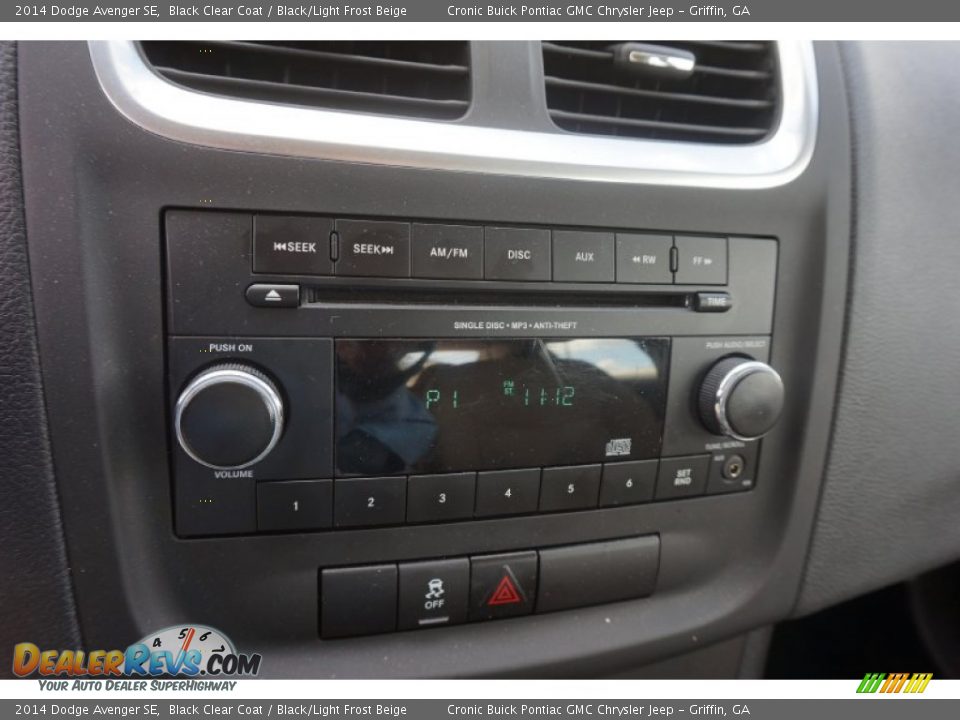 2014 Dodge Avenger SE Black Clear Coat / Black/Light Frost Beige Photo #18