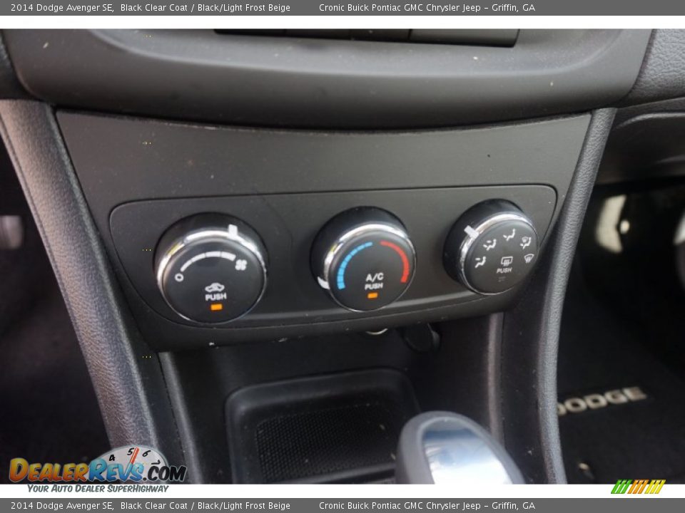 2014 Dodge Avenger SE Black Clear Coat / Black/Light Frost Beige Photo #19