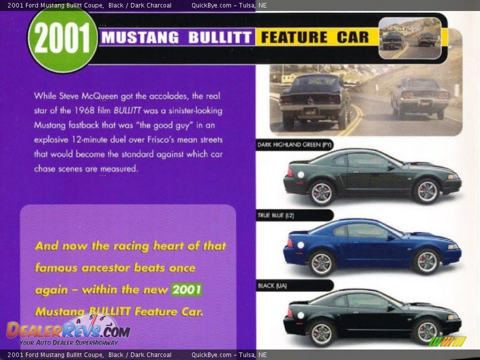 2001 Ford Mustang Bullitt Coupe Black / Dark Charcoal Photo #29