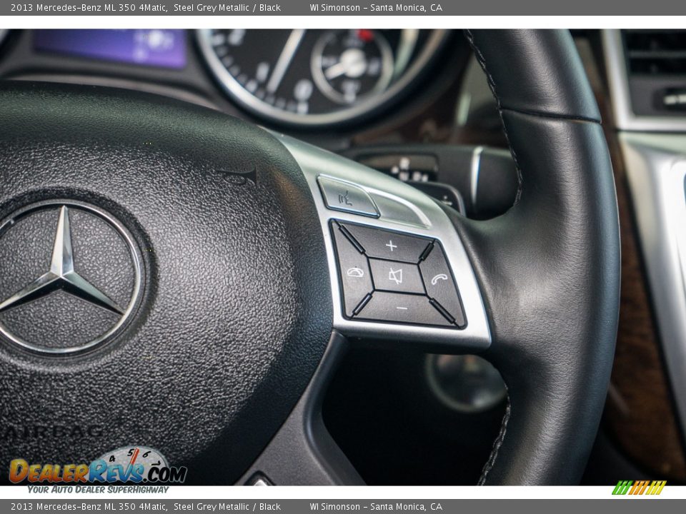 2013 Mercedes-Benz ML 350 4Matic Steel Grey Metallic / Black Photo #18