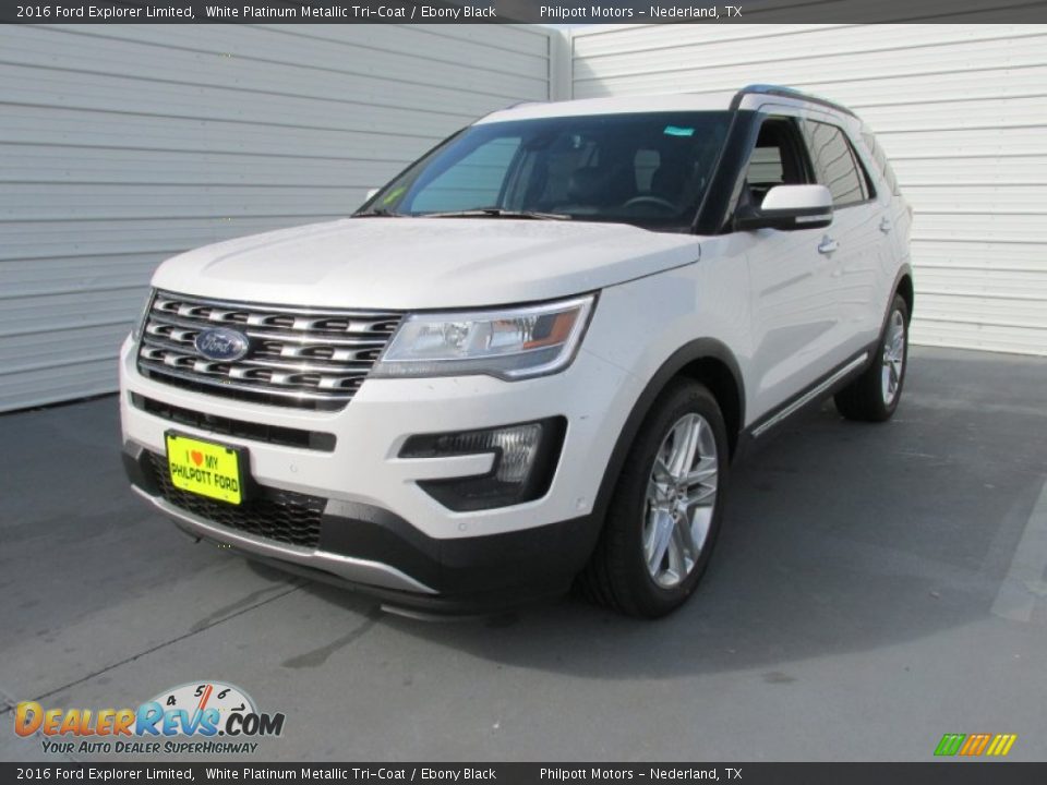 2016 Ford Explorer Limited White Platinum Metallic Tri-Coat / Ebony Black Photo #7