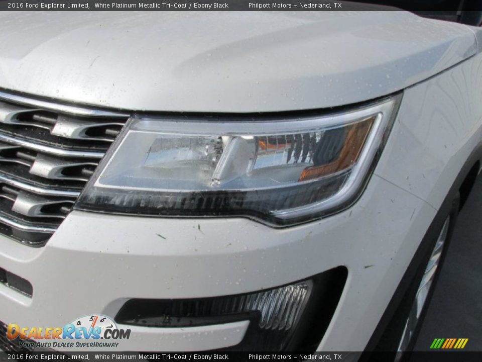 2016 Ford Explorer Limited White Platinum Metallic Tri-Coat / Ebony Black Photo #9