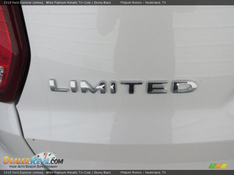 2016 Ford Explorer Limited White Platinum Metallic Tri-Coat / Ebony Black Photo #13