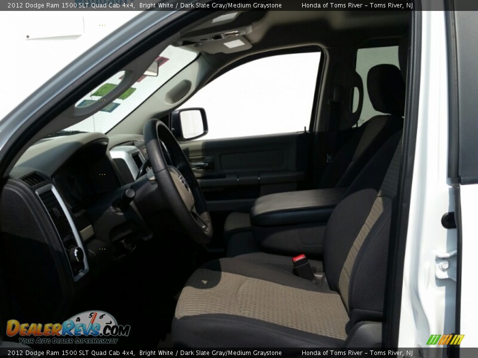 2012 Dodge Ram 1500 SLT Quad Cab 4x4 Bright White / Dark Slate Gray/Medium Graystone Photo #16