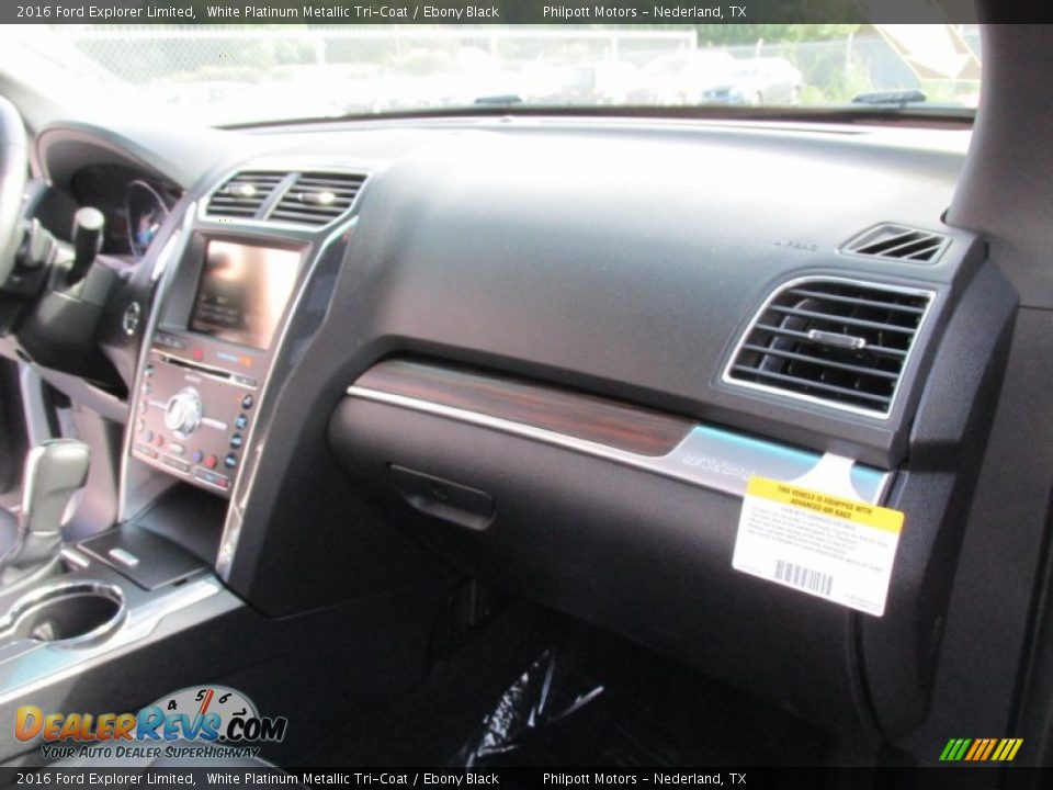 2016 Ford Explorer Limited White Platinum Metallic Tri-Coat / Ebony Black Photo #16