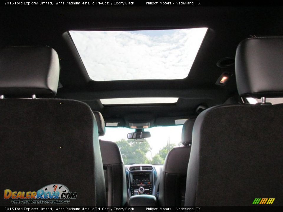 2016 Ford Explorer Limited White Platinum Metallic Tri-Coat / Ebony Black Photo #21
