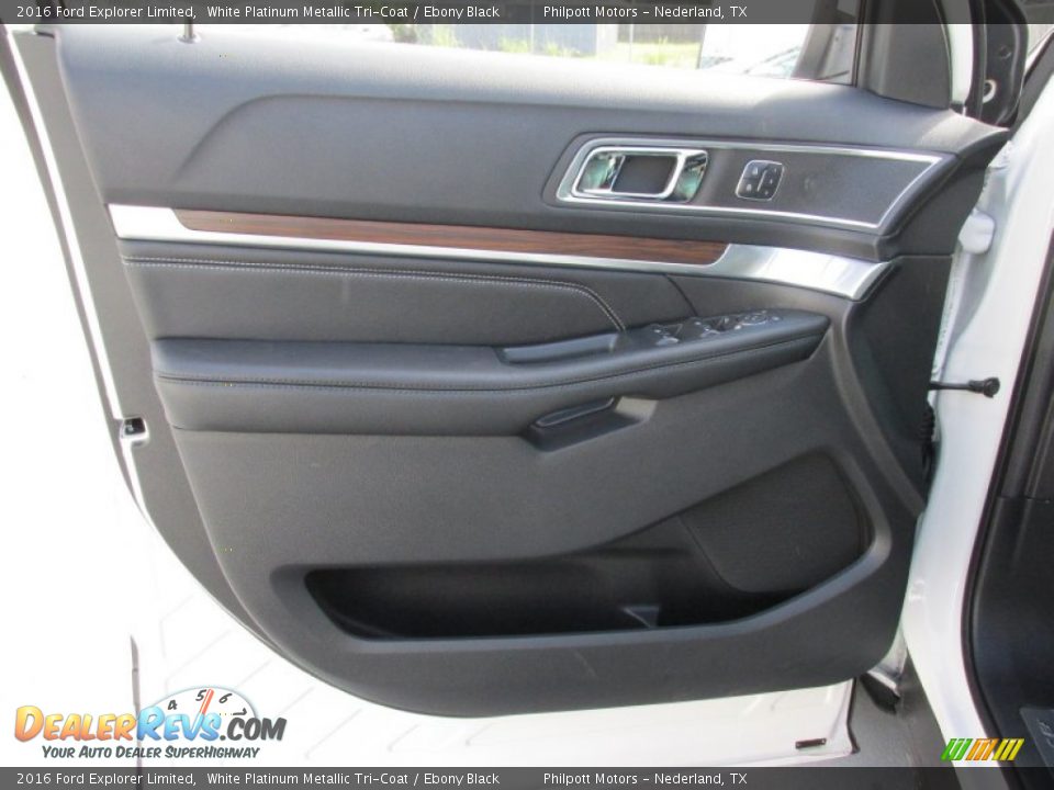 2016 Ford Explorer Limited White Platinum Metallic Tri-Coat / Ebony Black Photo #24