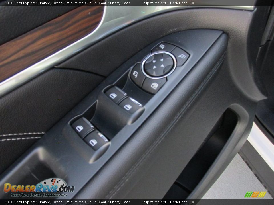 2016 Ford Explorer Limited White Platinum Metallic Tri-Coat / Ebony Black Photo #25