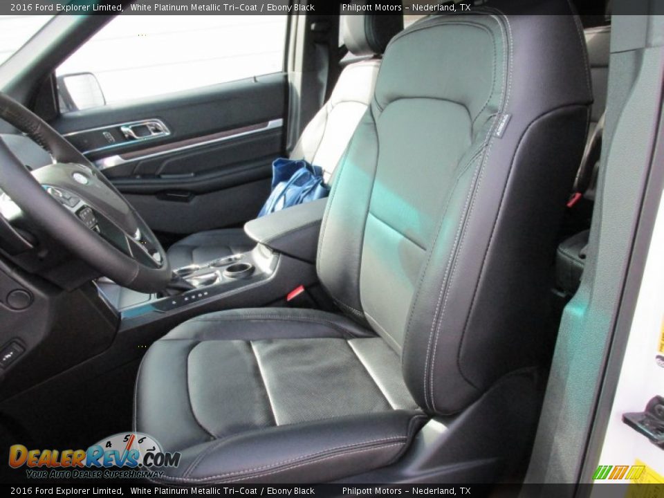 2016 Ford Explorer Limited White Platinum Metallic Tri-Coat / Ebony Black Photo #26