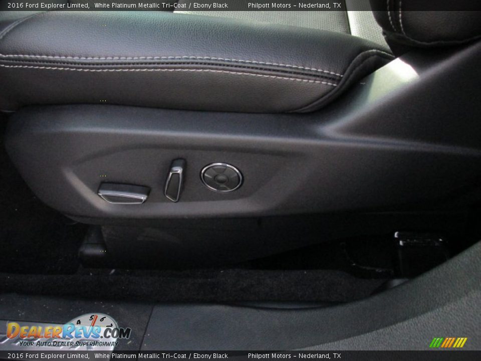 2016 Ford Explorer Limited White Platinum Metallic Tri-Coat / Ebony Black Photo #27