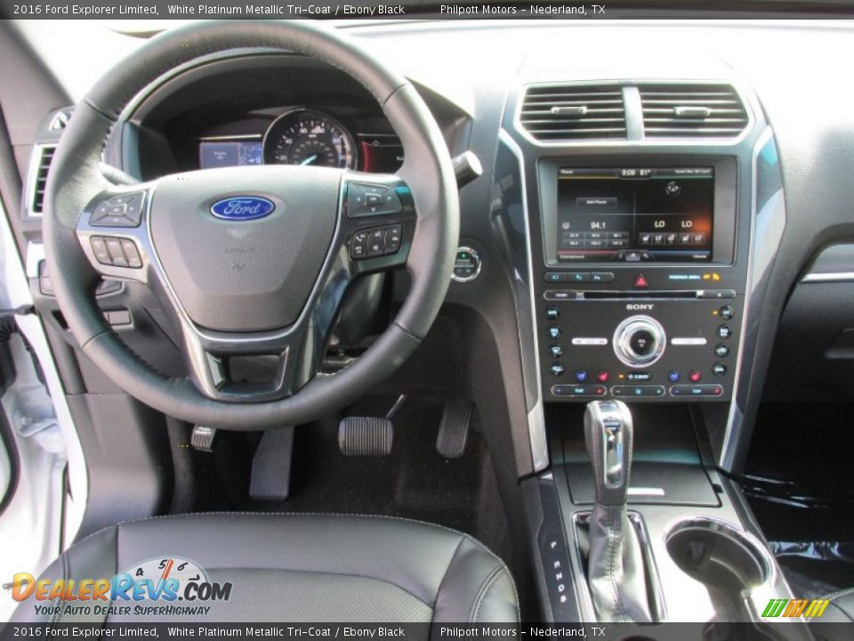 2016 Ford Explorer Limited White Platinum Metallic Tri-Coat / Ebony Black Photo #28
