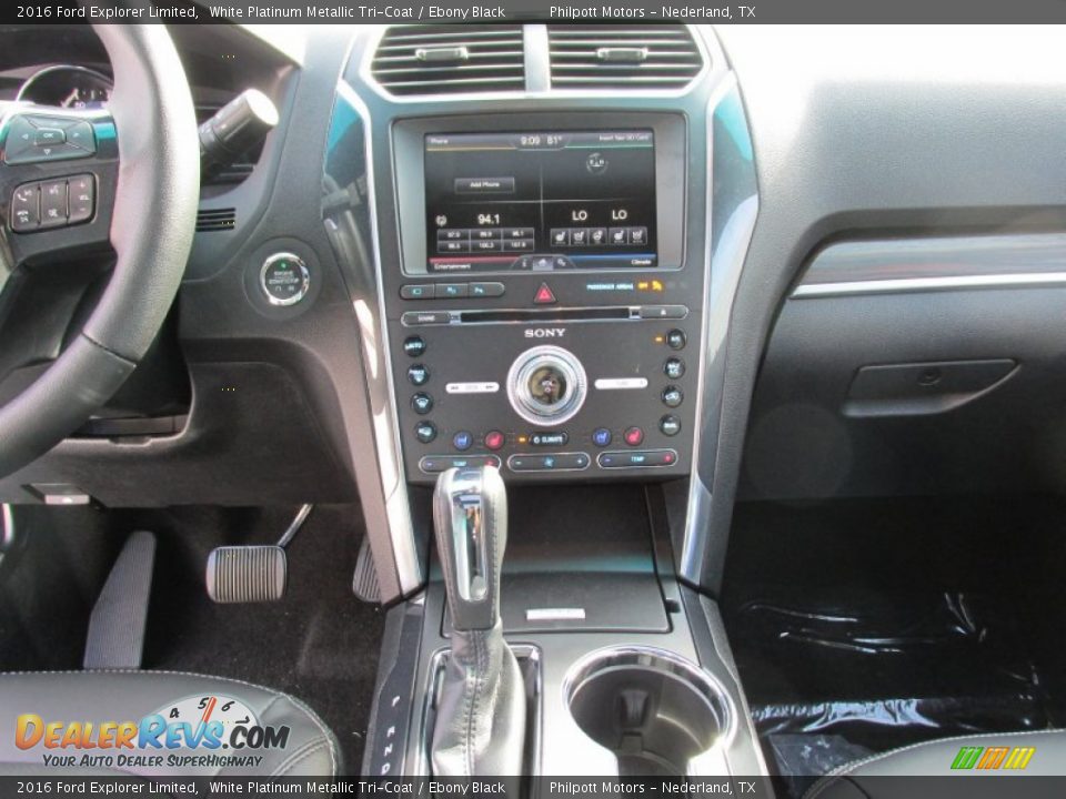2016 Ford Explorer Limited White Platinum Metallic Tri-Coat / Ebony Black Photo #29