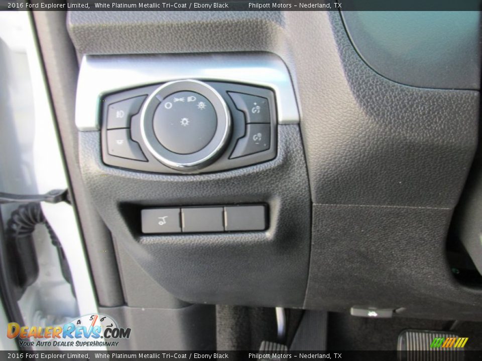 2016 Ford Explorer Limited White Platinum Metallic Tri-Coat / Ebony Black Photo #36