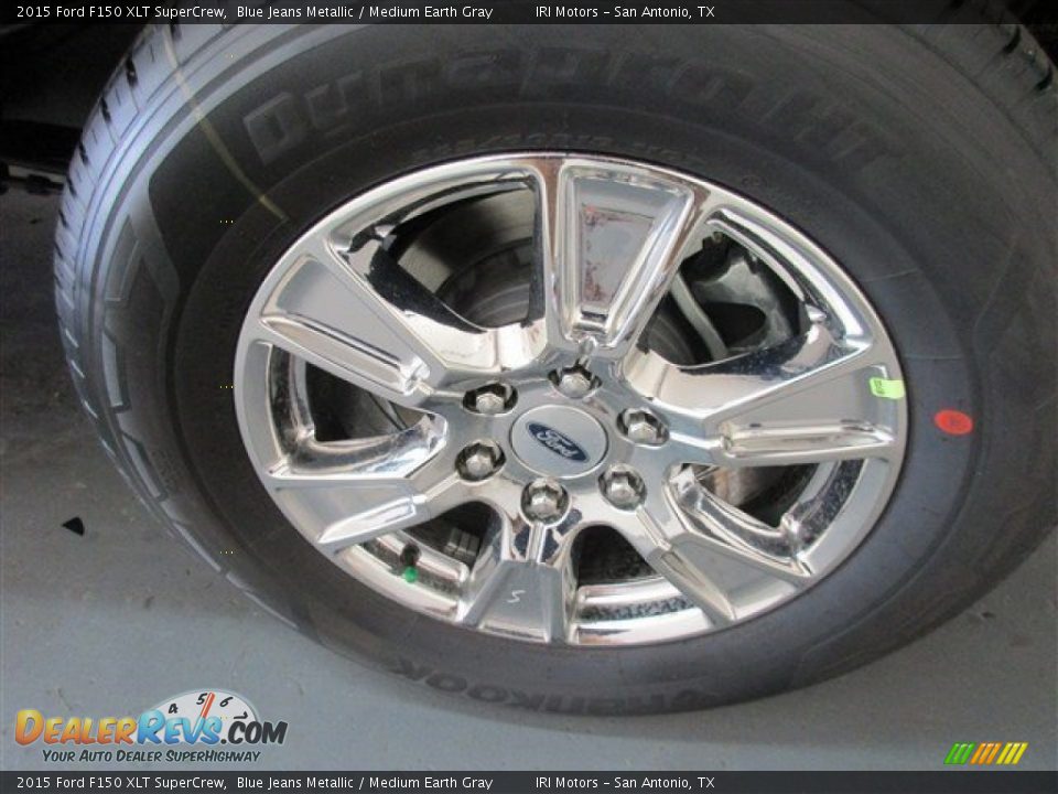 2015 Ford F150 XLT SuperCrew Blue Jeans Metallic / Medium Earth Gray Photo #5