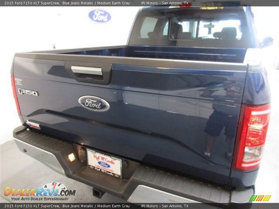2015 Ford F150 XLT SuperCrew Blue Jeans Metallic / Medium Earth Gray Photo #6