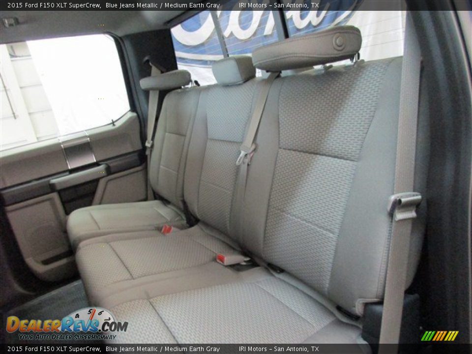 2015 Ford F150 XLT SuperCrew Blue Jeans Metallic / Medium Earth Gray Photo #10
