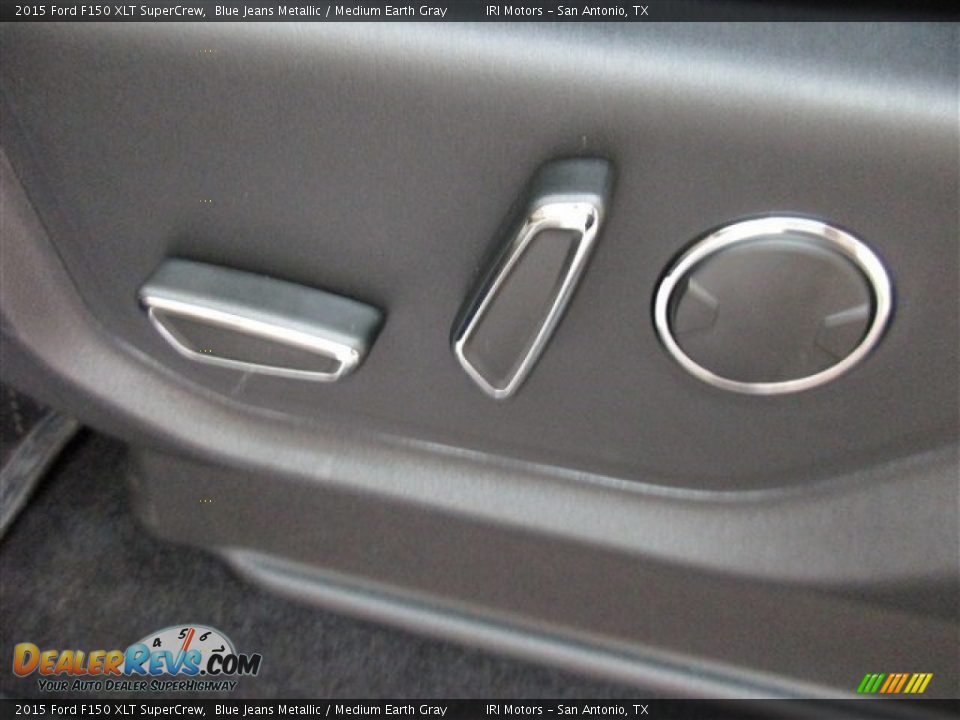 2015 Ford F150 XLT SuperCrew Blue Jeans Metallic / Medium Earth Gray Photo #14